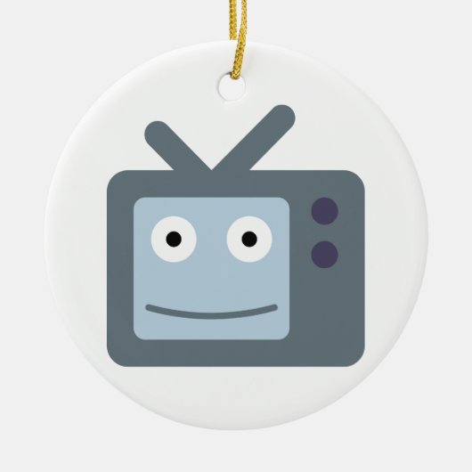 Fernseher TV television set Keramisch Ornament (Voorkant)