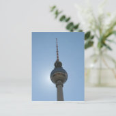 fernsehturm berlin blue briefkaart (Staand voorkant)