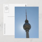 fernsehturm berlin blue briefkaart (Voorkant / Achterkant)
