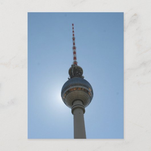 fernsehturm berlin blue briefkaart (Voorkant)