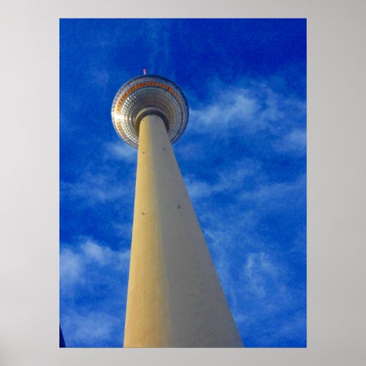 fernsehturm berlin blue poster (Voorkant)