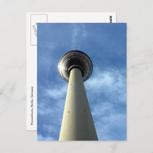 fernsehturm blue sky briefkaart (Voorkant / Achterkant)