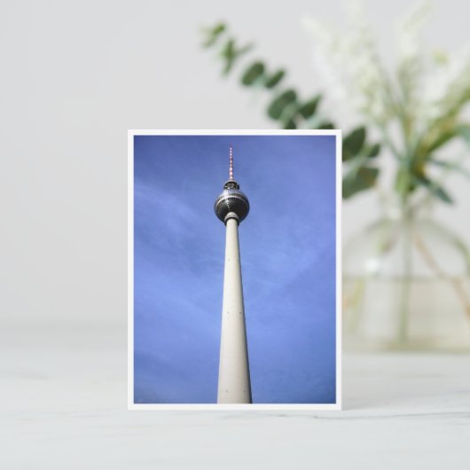 fernsehturm sky blue briefkaart (Staand voorkant)