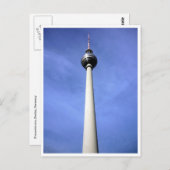 fernsehturm sky blue briefkaart (Voorkant / Achterkant)