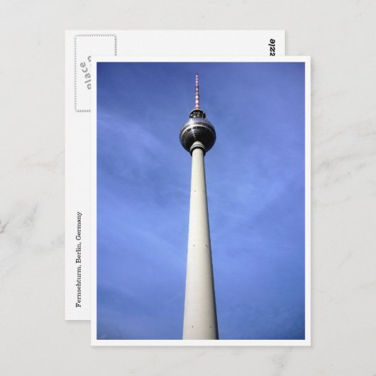 fernsehturm sky blue briefkaart (Voorkant / Achterkant)