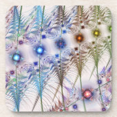 Ferns'N Flowers Abstract Bier Onderzetter (Voorkant)