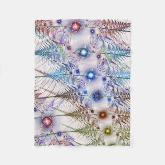 Ferns'N Flowers Abstract Fleece Deken (Voorkant)