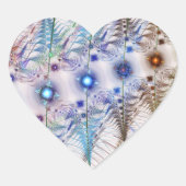 Ferns'N Flowers Abstract Hart Sticker (Voorkant)