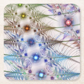 Ferns'N Flowers Abstract Kartonnen Onderzetters (Voorkant)