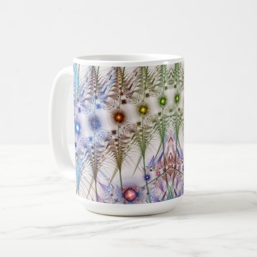 Ferns'N Flowers Abstract Koffiemok (Voorkant links)