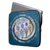 Ferns'N Flowers Abstract Laptop Sleeve (Voorkant Links)