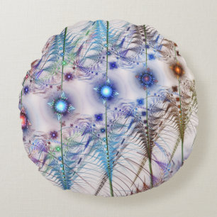 Ferns'N Flowers Abstract Rond Kussen