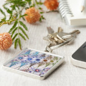 Ferns'N Flowers Abstract Sleutelhanger (Zijkant)