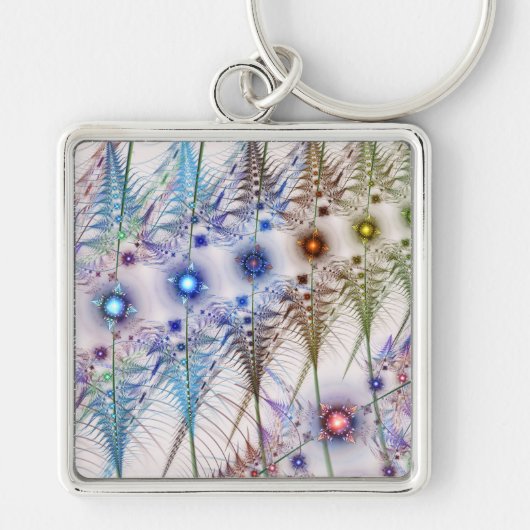 Ferns'N Flowers Abstract Sleutelhanger (Voorkant)