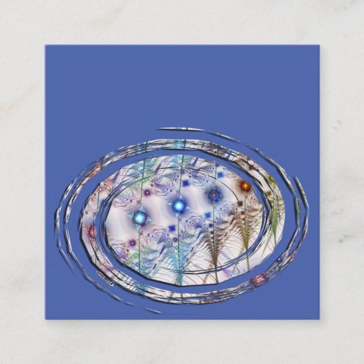 Ferns'N Flowers Abstract Vierkante Visitekaartje (Voorkant)