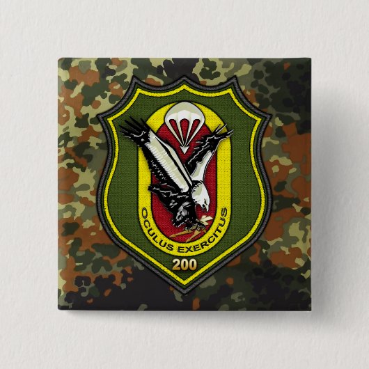 Fernspählehrkompanie 200 [FSLK200] Vierkante Button 5,1 Cm (Voorkant)