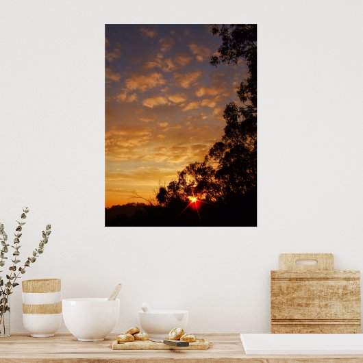 ferntree gully sunset Poster (Keuken)