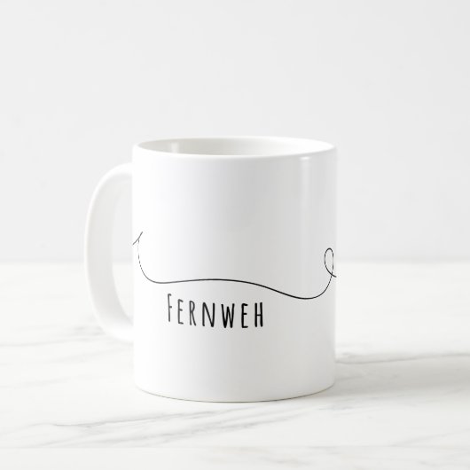 Fernweh Tasse Koffiemok (Voorkant links)