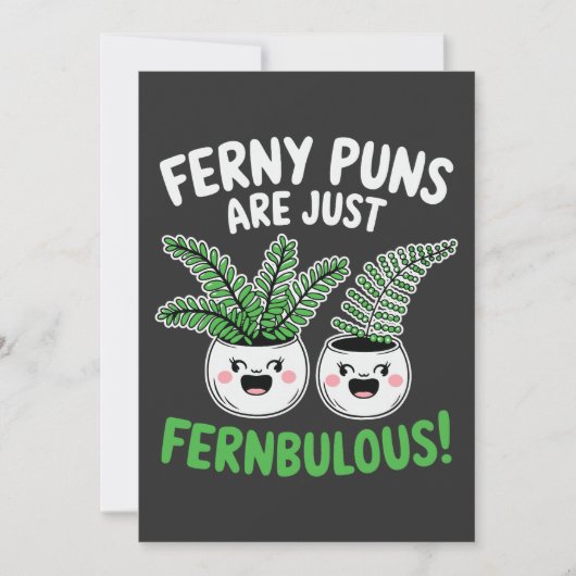Ferny Puns – Fernbulous! Funny Plant Design Kaart (Voorkant)