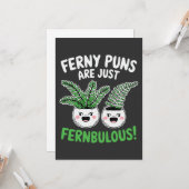 Ferny Puns – Fernbulous! Funny Plant Design Kaart (Voorkant / Achterkant in situ)