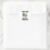 Ferny Puns is gewoon Fernbulous Funny Plant Pun Ronde Sticker (Tas)