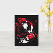 Ferocious Badger Football Lover Wisconsin Game Day Kaart (Gele Bloem)