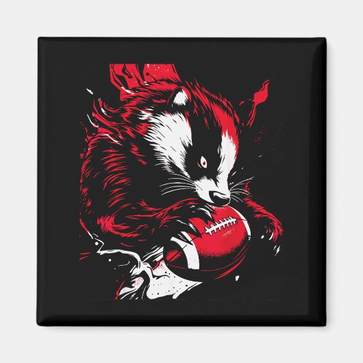 Ferocious Badger Football Lover Wisconsin Game Day Magneet (Voorkant)