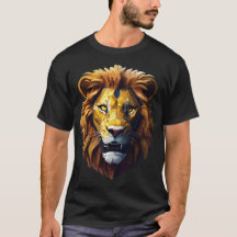 Ferocious Reverie: 4D Realistic Lion Art Mannen T-
