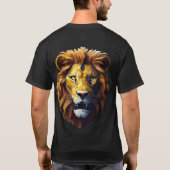 Ferocious Reverie: 4D Realistic Lion Art Mannen T- T-shirt (Achterkant)