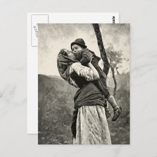 Ferraguti Love Moeder Son Kiss  Art Briefkaart (Voorkant / Achterkant)