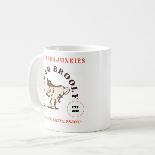 Ferrajunkies "Cream Brooly" Mok (Voorkant links)