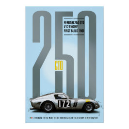 Ferrari 250GTO Silver Tribute Perfect Poster