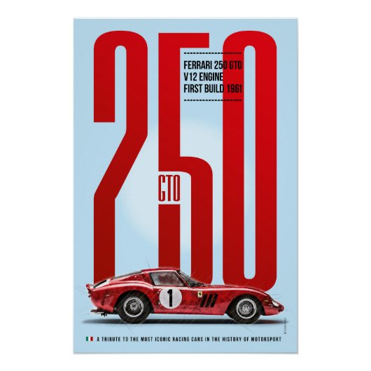 Ferrari 250GTO Tribute Perfect Poster (Voorkant)