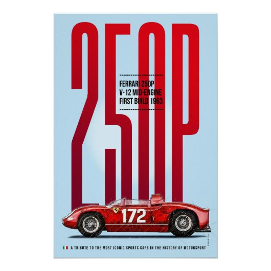 Ferrari 250P Tribute Perfect Poster (Voorkant)