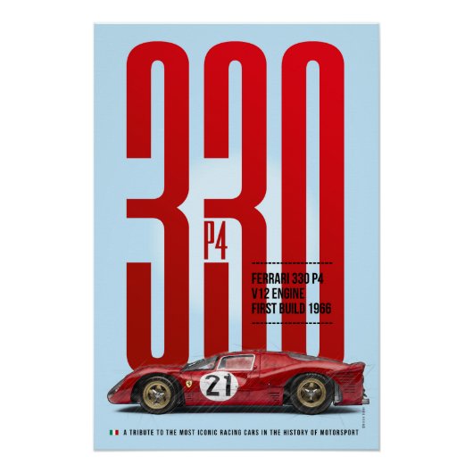 Ferrari 330 Tribute Perfect Poster (Voorkant)