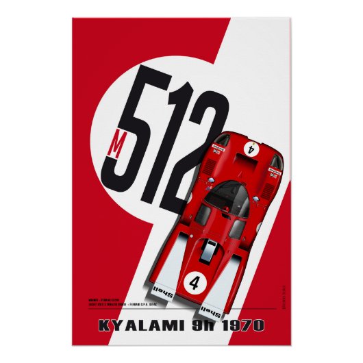 Ferrari 512 Ickx & Giunti Perfect Poster (Voorkant)