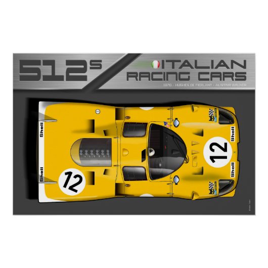 Ferrari 512S LM No.12 Perfect Poster (Voorkant)