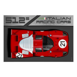 Ferrari 512S Sebring No.21 Perfect Poster