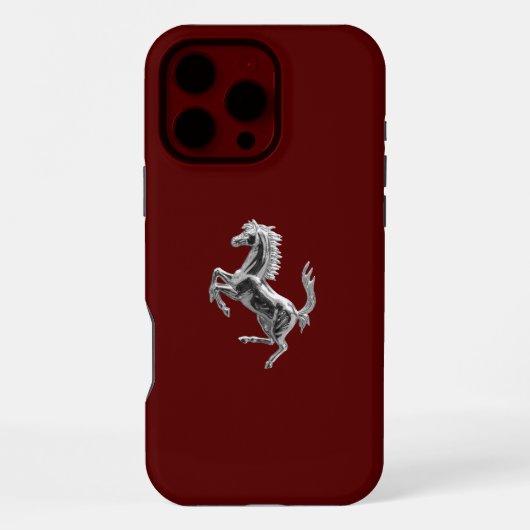 Ferrari Chrome Horse iPhone Hoesje (Achterkant)