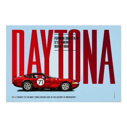 Ferrari Daytona GTB/4 Perfect Poster (Voorkant)