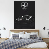 Ferrari FXX-K Black Hypercar | Dark Supercar Canvas Afdruk (Insitu (Slaapkamer))