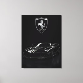 Ferrari FXX-K Zwarte Hypercar | Donkere Supercar Canvas Afdruk