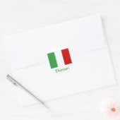 Ferrari Italiaanse vlag Ronde Sticker (Envelop)