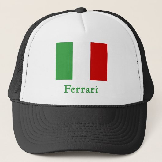 Ferrari Italiaanse vlag Trucker Pet (Voorkant)