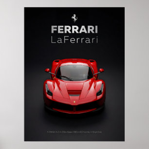 Ferrari LaFerrari Rode Hypercar Poster