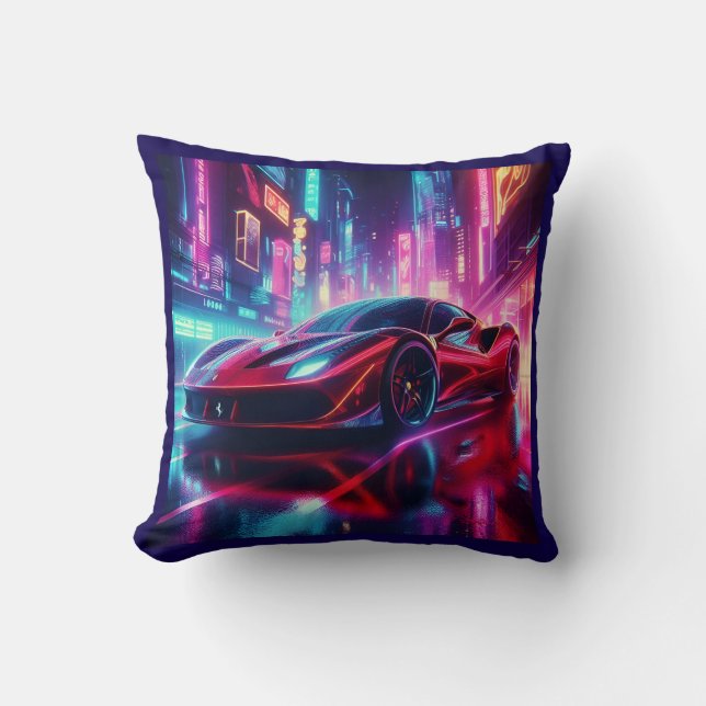 ferrari neon kussen (Voorkant)