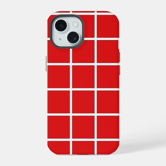 Ferrari Rode Vierkanten iPhone 15 Case (Achterkant)