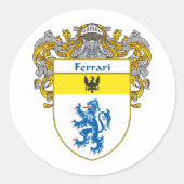 Ferrari Wapenstaart (Beheerd) Ronde Sticker (Voorkant)