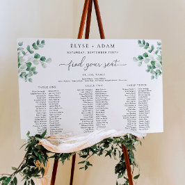 Ferras Greenery 3 Banquet Seat Chart Schuimbord Poster