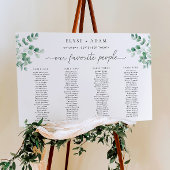 Ferras Greenery 4 Banquet Table Seating Chart Poster